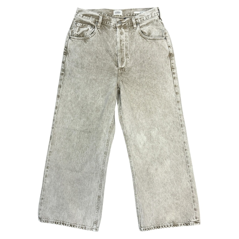 Citizens‎ of Humanity Gaucho Wide Leg Jeans 31 Ponytail Tan Button Fly Retro USA